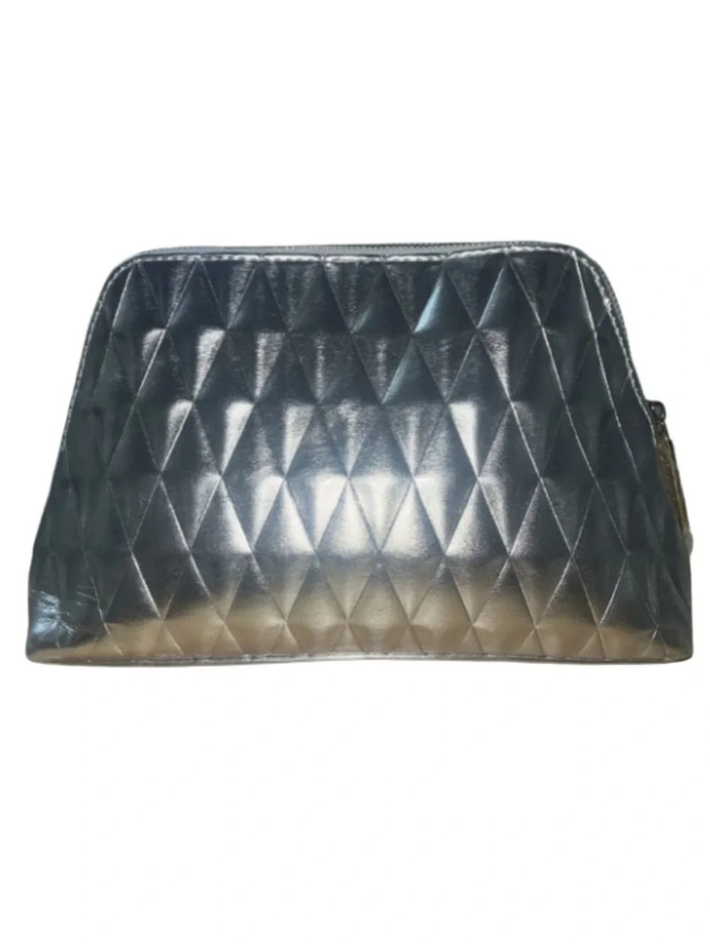 NWOT Jean Paul Gaultier Silver Quilted Cosmetic Pouch Bag
